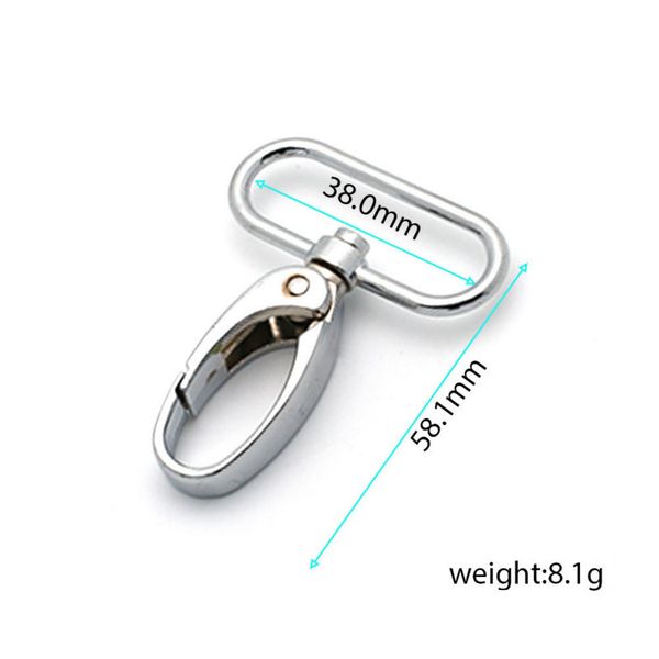batch metal swivel trigger lobster clasp apparel sewing fabric key chain ring snap hook lanyard diy craft high quality, Black